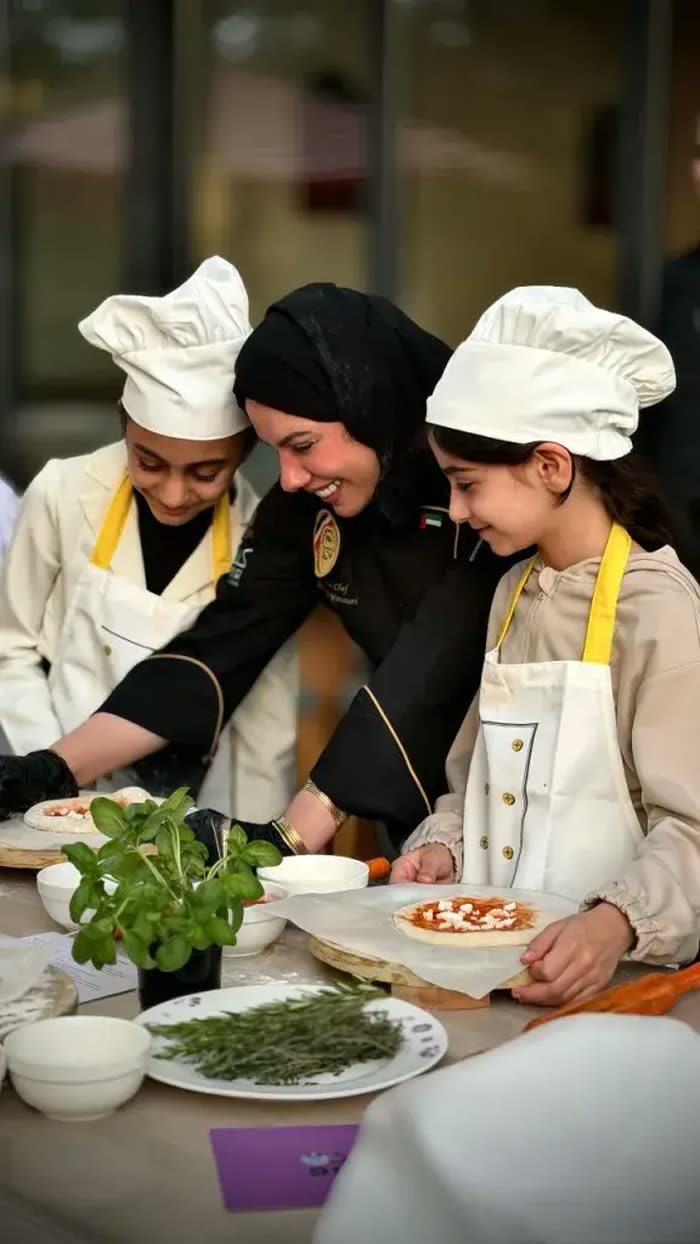 Young cooks at a Chef Mariam Academy workshop