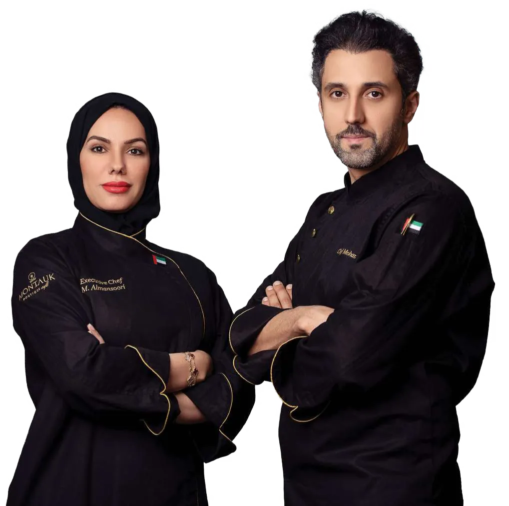 Chef Mariam and Mohammed Fadhel, studio portrait