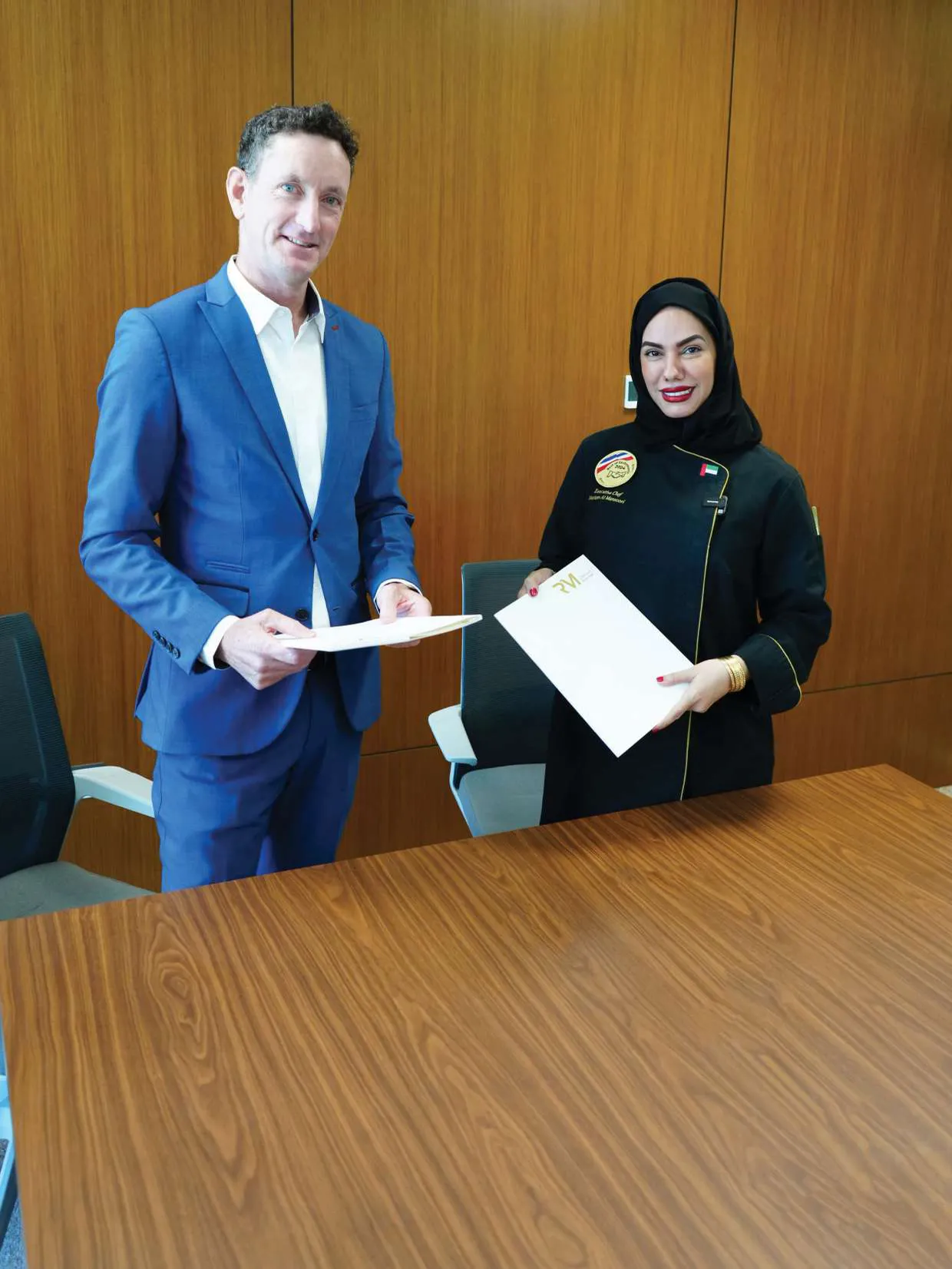 Signing a partnership agreement at the head office